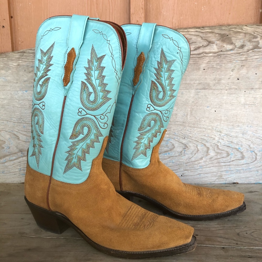 Gorgeous Tiffany Turquoise Lucchese Western Boots